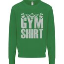 Gym Training Top Bodybuilding Weightlifting Kids Sweatshirt Jumper Irish Green