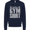 Gym Training Top Bodybuilding Weightlifting Kids Sweatshirt Jumper Navy Blue