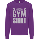 Gym Training Top Bodybuilding Weightlifting Kids Sweatshirt Jumper Purple