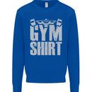 Gym Training Top Bodybuilding Weightlifting Kids Sweatshirt Jumper Royal Blue