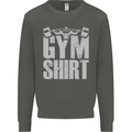 Gym Training Top Bodybuilding Weightlifting Kids Sweatshirt Jumper Storm Grey