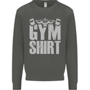 Gym Training Top Bodybuilding Weightlifting Kids Sweatshirt Jumper Storm Grey