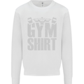 Gym Training Top Bodybuilding Weightlifting Kids Sweatshirt Jumper White