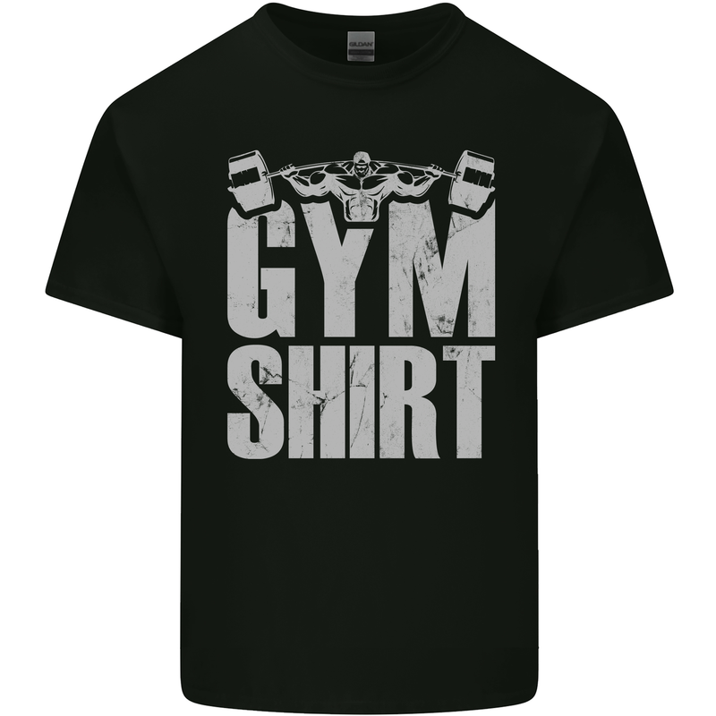 Gym Training Top Bodybuilding Weightlifting Kids T-Shirt Childrens Black