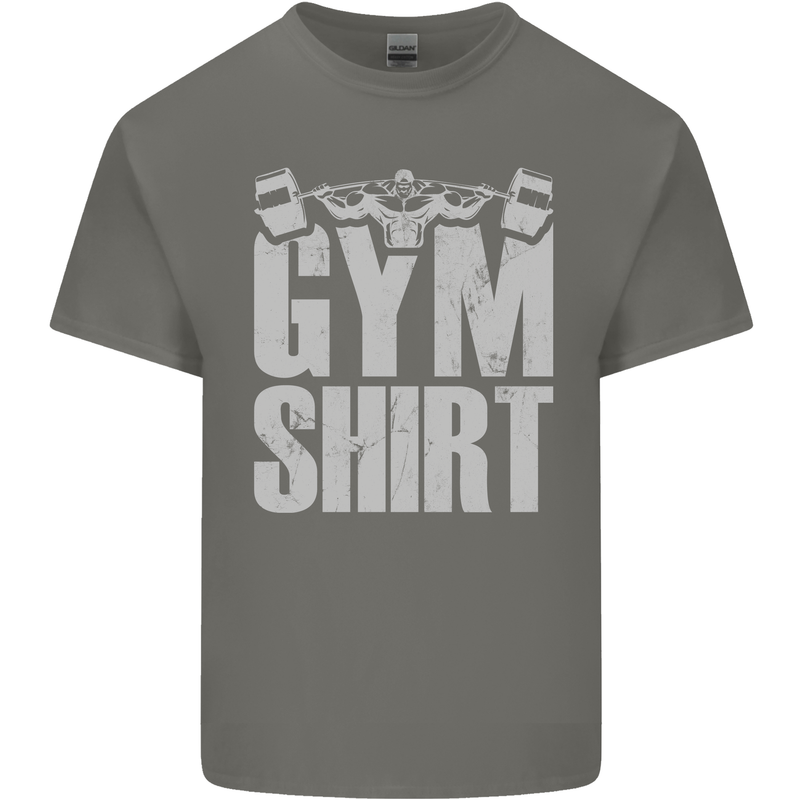 Gym Training Top Bodybuilding Weightlifting Kids T-Shirt Childrens Charcoal