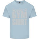 Gym Training Top Bodybuilding Weightlifting Kids T-Shirt Childrens Light Blue