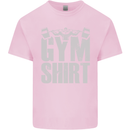 Gym Training Top Bodybuilding Weightlifting Kids T-Shirt Childrens Light Pink