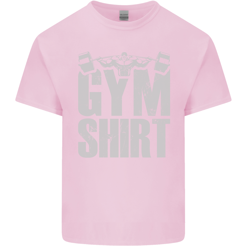 Gym Training Top Bodybuilding Weightlifting Kids T-Shirt Childrens Light Pink