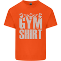 Gym Training Top Bodybuilding Weightlifting Kids T-Shirt Childrens Orange