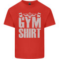 Gym Training Top Bodybuilding Weightlifting Kids T-Shirt Childrens Red