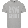 Gym Training Top Bodybuilding Weightlifting Kids T-Shirt Childrens Sports Grey