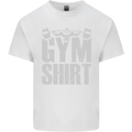 Gym Training Top Bodybuilding Weightlifting Kids T-Shirt Childrens White