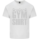 Gym Training Top Bodybuilding Weightlifting Kids T-Shirt Childrens White