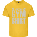 Gym Training Top Bodybuilding Weightlifting Kids T-Shirt Childrens Yellow