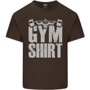 Gym Training Top Bodybuilding Weightlifting Mens Cotton T-Shirt Tee Top Dark Chocolate