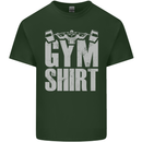 Gym Training Top Bodybuilding Weightlifting Mens Cotton T-Shirt Tee Top Forest Green