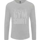 Gym Training Top Bodybuilding Weightlifting Mens Long Sleeve T-Shirt Sports Grey