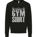 Gym Training Top Bodybuilding Weightlifting Mens Sweatshirt Jumper Black