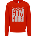 Gym Training Top Bodybuilding Weightlifting Mens Sweatshirt Jumper Bright Red
