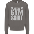 Gym Training Top Bodybuilding Weightlifting Mens Sweatshirt Jumper Charcoal