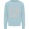 Gym Training Top Bodybuilding Weightlifting Mens Sweatshirt Jumper Light Blue