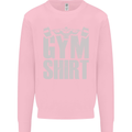 Gym Training Top Bodybuilding Weightlifting Mens Sweatshirt Jumper Light Pink