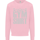 Gym Training Top Bodybuilding Weightlifting Mens Sweatshirt Jumper Light Pink