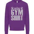 Gym Training Top Bodybuilding Weightlifting Mens Sweatshirt Jumper Purple