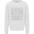Gym Training Top Bodybuilding Weightlifting Mens Sweatshirt Jumper White