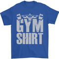 Gym Training Top Bodybuilding Weightlifting Mens T-Shirt Cotton Gildan Royal Blue