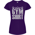 Gym Training Top Bodybuilding Weightlifting Womens Petite Cut T-Shirt Purple