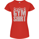Gym Training Top Bodybuilding Weightlifting Womens Petite Cut T-Shirt Red