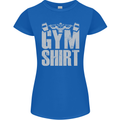 Gym Training Top Bodybuilding Weightlifting Womens Petite Cut T-Shirt Royal Blue