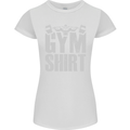 Gym Training Top Bodybuilding Weightlifting Womens Petite Cut T-Shirt White