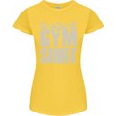 Gym Training Top Bodybuilding Weightlifting Womens Petite Cut T-Shirt Yellow