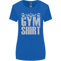 Gym Training Top Bodybuilding Weightlifting Womens Wider Cut T-Shirt Royal Blue