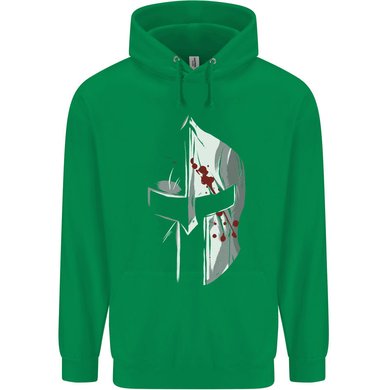 Gym Training Top Spartan Helmet MMA Childrens Kids Hoodie Irish Green