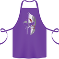 Gym Training Top Spartan Helmet MMA Cotton Apron 100% Organic Purple