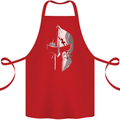 Gym Training Top Spartan Helmet MMA Cotton Apron 100% Organic Red