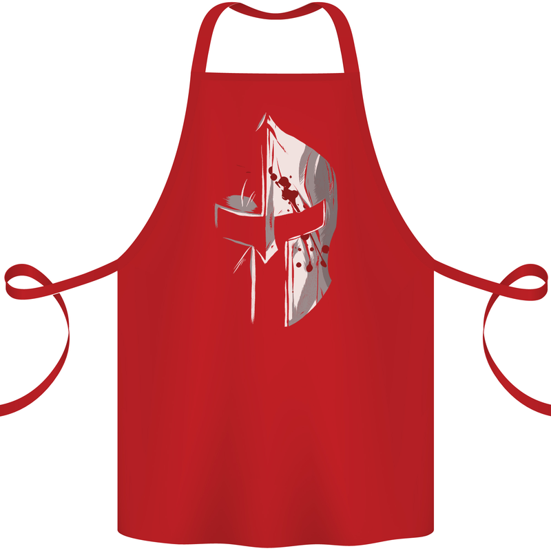 Gym Training Top Spartan Helmet MMA Cotton Apron 100% Organic Red