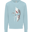 Gym Training Top Spartan Helmet MMA Kids Sweatshirt Jumper Light Blue