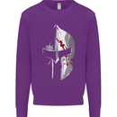 Gym Training Top Spartan Helmet MMA Kids Sweatshirt Jumper Purple