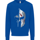 Gym Training Top Spartan Helmet MMA Kids Sweatshirt Jumper Royal Blue