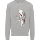 Gym Training Top Spartan Helmet MMA Kids Sweatshirt Jumper Sports Grey
