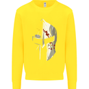 Gym Training Top Spartan Helmet MMA Kids Sweatshirt Jumper Yellow