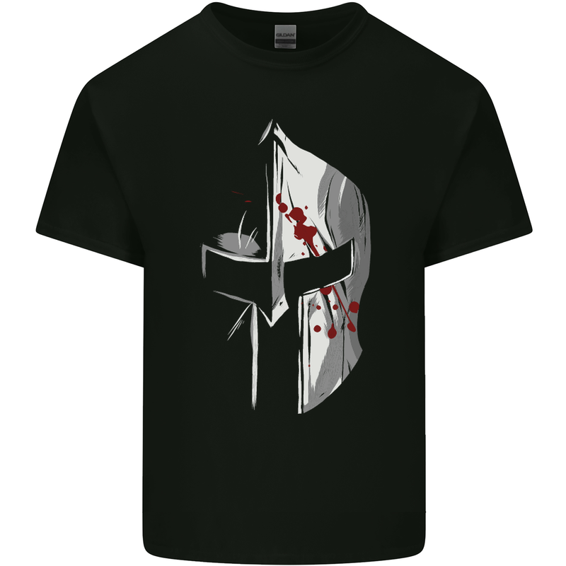 Gym Training Top Spartan Helmet MMA Kids T-Shirt Childrens Black