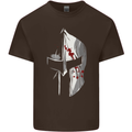 Gym Training Top Spartan Helmet MMA Kids T-Shirt Childrens Chocolate