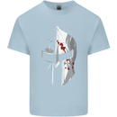 Gym Training Top Spartan Helmet MMA Kids T-Shirt Childrens Light Blue