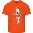 Gym Training Top Spartan Helmet MMA Kids T-Shirt Childrens Orange