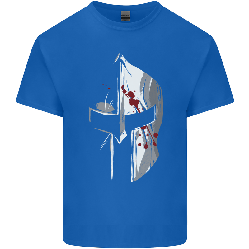 Gym Training Top Spartan Helmet MMA Kids T-Shirt Childrens Royal Blue
